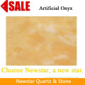 Newstar polished yellow honey faux onyx panel